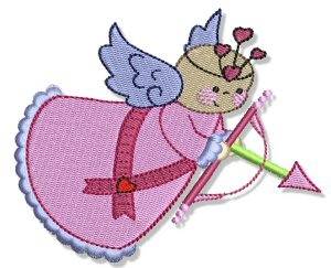 Picture of BubbaBoo In Love Cupid Machine Embroidery Design