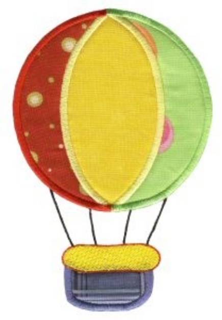 Picture of Hot Air Balloon On The Move Applique Machine Embroidery Design