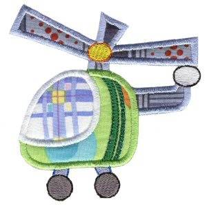 Picture of Helicopter On The Move Applique Machine Embroidery Design