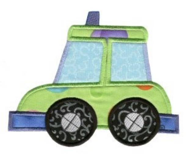 Picture of Cab On The Move Applique Machine Embroidery Design