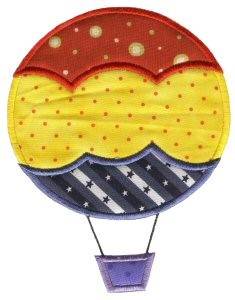 Picture of Hot Air Balloon On The Move Applique Machine Embroidery Design
