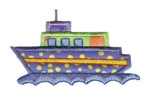 Picture of Ship On The Move Applique Machine Embroidery Design