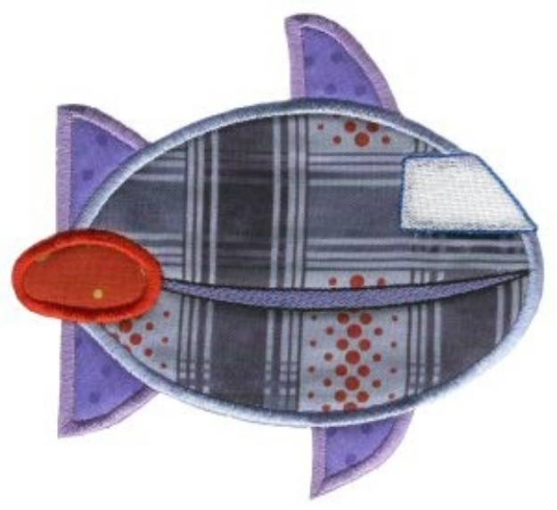 Picture of Spacecraft On The Move Applique Machine Embroidery Design