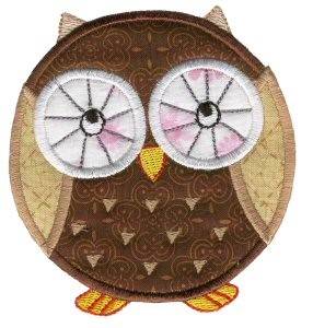 Picture of Roundys Owl Applique Machine Embroidery Design