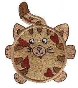 Picture of Roundys Cat Applique Machine Embroidery Design
