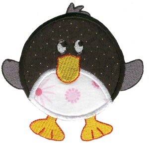 Picture of Roundys Penguin Applique Machine Embroidery Design