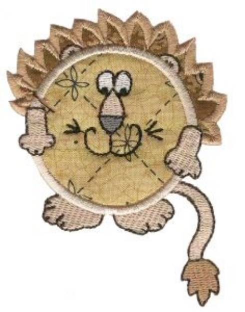 Picture of Roundys Lion Applique Machine Embroidery Design