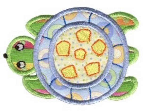 Picture of Roundys Turtle Applique Machine Embroidery Design