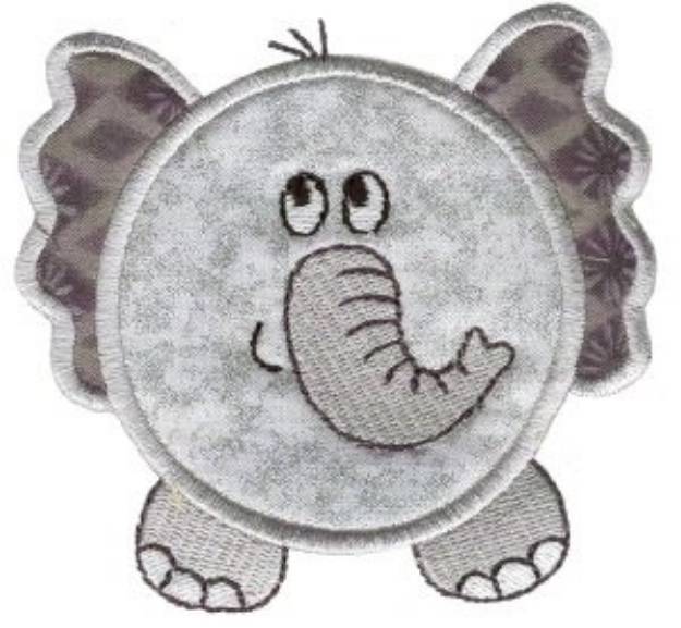 Picture of Roundys Elephant Applique Machine Embroidery Design