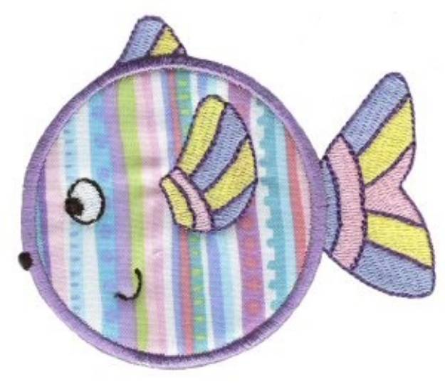 Picture of Roundys Fish Applique Machine Embroidery Design