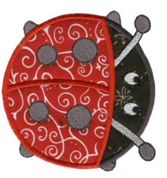 Picture of Roundys Ladybug Applique Machine Embroidery Design