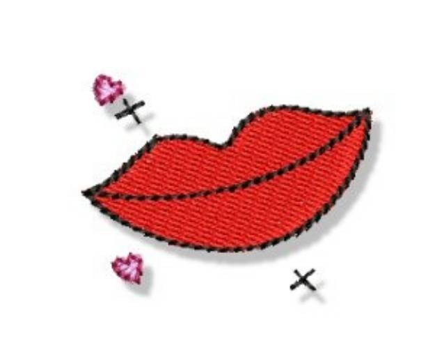 Picture of Valentines Mini Kiss Machine Embroidery Design