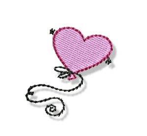 Picture of Valentines Mini Balloon Machine Embroidery Design