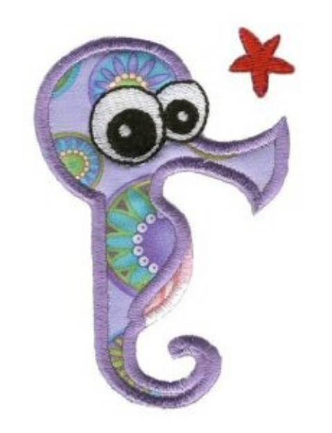 Picture of Seahorse Sea Squirts Applique Machine Embroidery Design