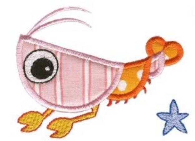 Picture of Shrimp Sea Squirts Applique Machine Embroidery Design