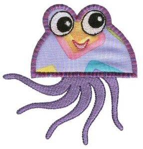 Picture of Squid Sea Squirts Applique Machine Embroidery Design