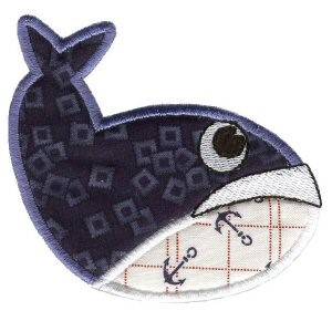 Picture of Whale Sea Squirts Applique Machine Embroidery Design