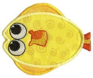 Picture of Flatfish Sea Squirts Applique Machine Embroidery Design