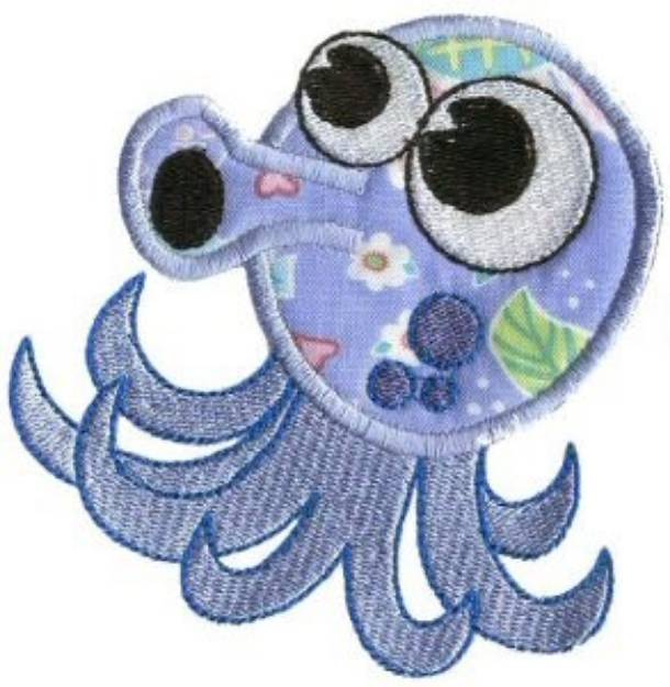 Picture of Octopus Sea Squirts Applique Machine Embroidery Design