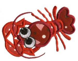 Picture of Lobster Sea Squirts Applique Machine Embroidery Design