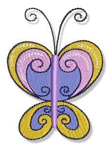 Picture of Swirly Spring Machine Embroidery Design