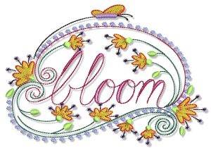 Picture of Swirly Spring Bloom Machine Embroidery Design