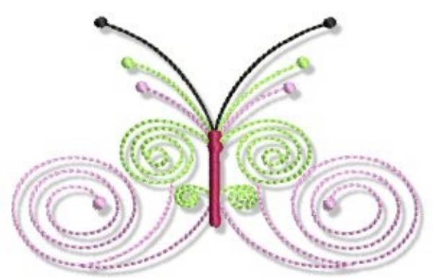 Picture of Swirly Butterfly Machine Embroidery Design