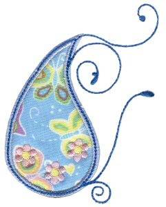 Picture of Paisley Applique Machine Embroidery Design