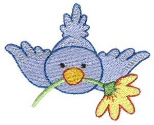 Picture of Baby Bluebird Machine Embroidery Design