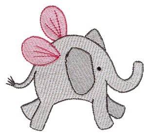 Picture of Elephant Sprite Machine Embroidery Design