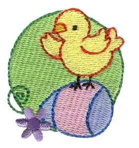 Picture of Easter Mini Chick And Egg Machine Embroidery Design