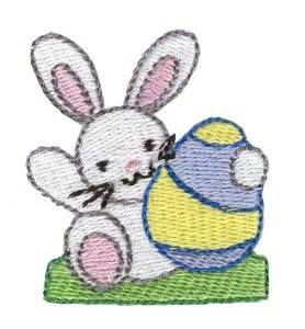 Picture of Easter Rabbit Mini Machine Embroidery Design