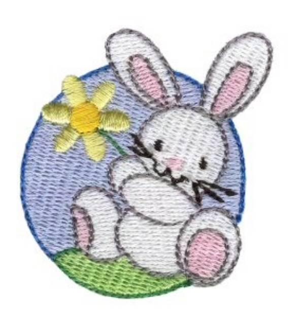Picture of Easter Mini Rabbit Machine Embroidery Design