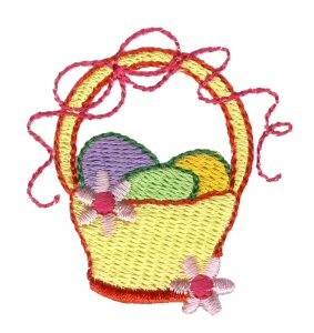 Picture of Easter Basket Mini Machine Embroidery Design