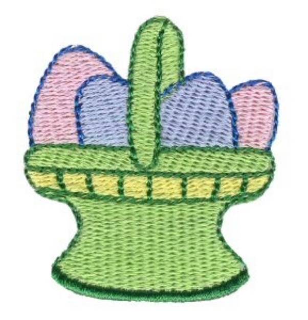 Picture of Easter Mini Basket Machine Embroidery Design