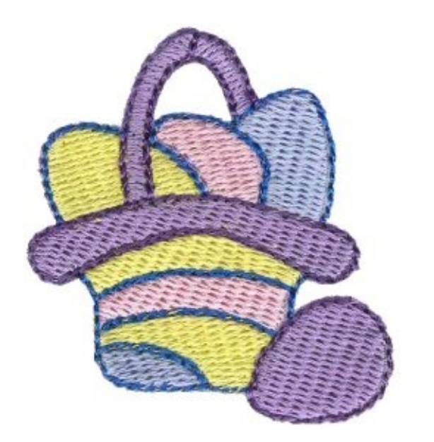 Picture of Easter Mini Egg Basket Machine Embroidery Design