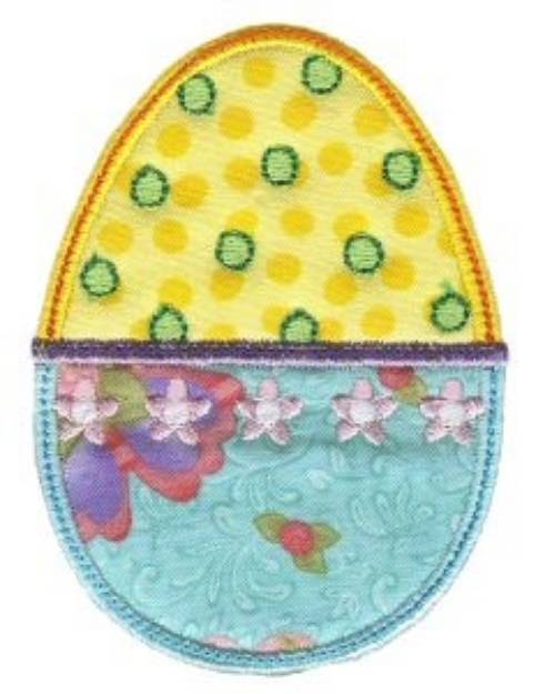 Picture of Simply Spring Egg Applique Machine Embroidery Design