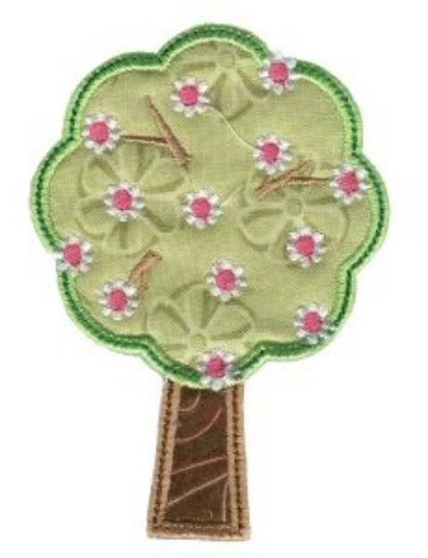 Picture of Simply Spring Blooming Tree Applique Machine Embroidery Design