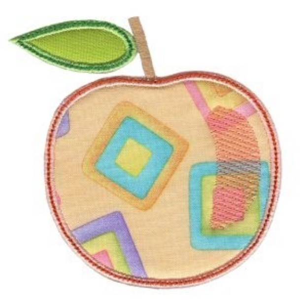 Picture of Simply Spring Applique Peach Machine Embroidery Design