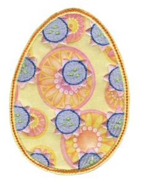 Picture of Simply Spring Applique Egg Machine Embroidery Design