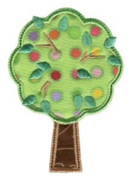 Picture of Simply Spring Applique Fruit Tree Machine Embroidery Design