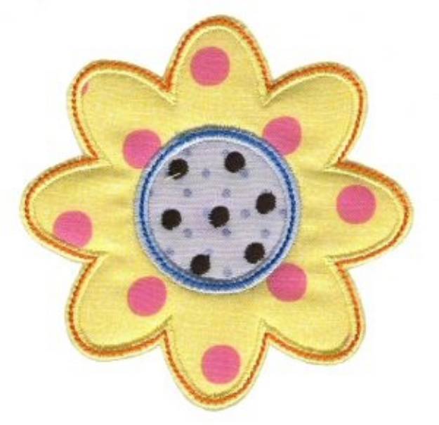 Picture of Simply Spring Applique Flower Machine Embroidery Design