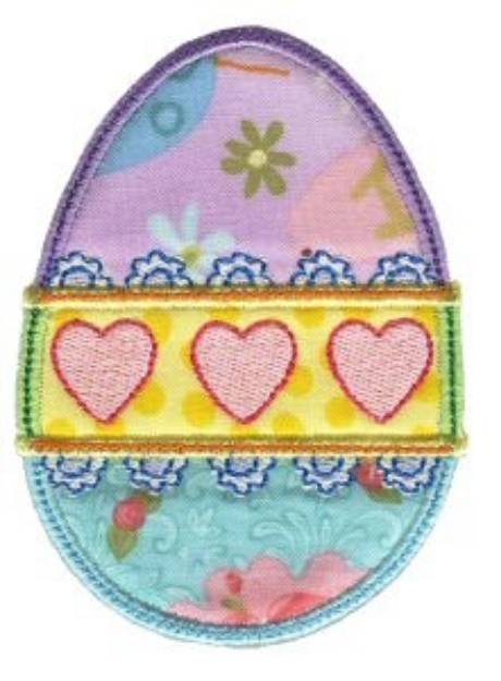Picture of Simply Spring Applique Egg Machine Embroidery Design