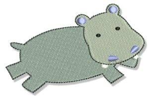 Picture of Jungle Daze Hippo Machine Embroidery Design