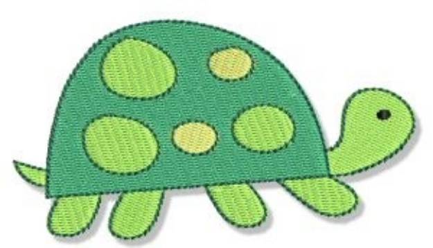 Picture of Jungle Daze Turtle Machine Embroidery Design