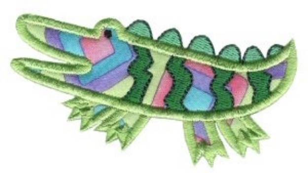 Picture of Jungle Daze Applique Alligator Machine Embroidery Design