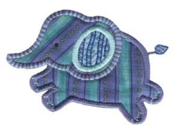 Picture of Jungle Daze Elephant Applique Machine Embroidery Design