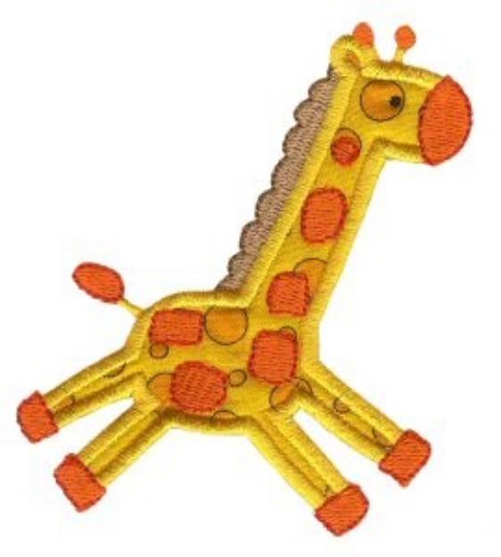Picture of Jungle Daze Giraffe Applique Machine Embroidery Design