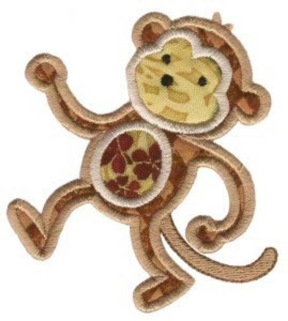 Picture of Jungle Daze Monkey Applique Machine Embroidery Design