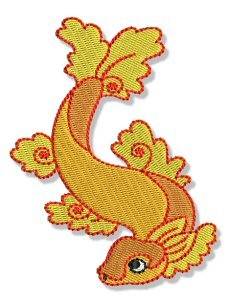Picture of Oriental Koi Fish Machine Embroidery Design